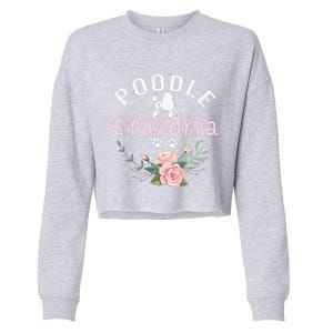 Poodle Grandma Gifts Funny Mom Poodle Dog Lover Christmas Cropped Pullover Crew