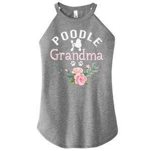 Poodle Grandma Gifts Funny Mom Poodle Dog Lover Christmas Women's Perfect Tri Rocker Tank