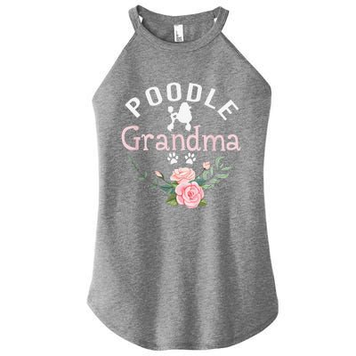 Poodle Grandma Gifts Funny Mom Poodle Dog Lover Christmas Women's Perfect Tri Rocker Tank