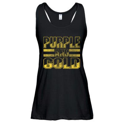 Purple & Gold Game Day Group For High School Football Ladies Essential Flowy Tank