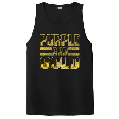 Purple & Gold Game Day Group For High School Football PosiCharge Competitor Tank