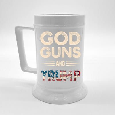 Pro God Guns And Trump Gift Beer Stein