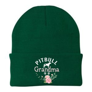 Pitbull Grandma Gifts Mom Pitbull Dog Lover Christmas Knit Cap Winter Beanie