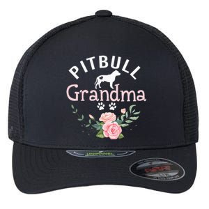 Pitbull Grandma Gifts Mom Pitbull Dog Lover Christmas Flexfit Unipanel Trucker Cap