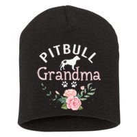 Pitbull Grandma Gifts Mom Pitbull Dog Lover Christmas Short Acrylic Beanie