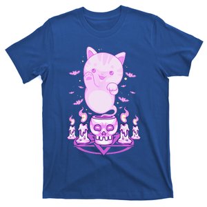 Pastel Goth Ghost Cat Boo Halloween Kitten Aesthetic Occult T-Shirt