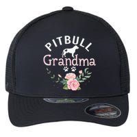 Pitbull Grandma Gifts Wo Mom Dog Lover Flexfit Unipanel Trucker Cap