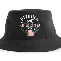 Pitbull Grandma Gifts Wo Mom Dog Lover Sustainable Bucket Hat