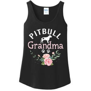 Pitbull Grandma Gifts Wo Mom Dog Lover Ladies Essential Tank