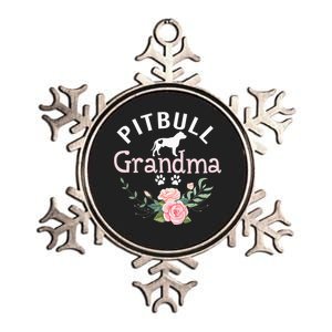 Pitbull Grandma Gifts Wo Mom Dog Lover Metallic Star Ornament