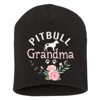 Pitbull Grandma Gifts Wo Mom Dog Lover Short Acrylic Beanie