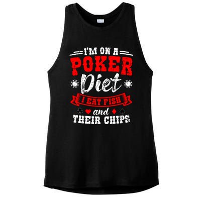 Poker Gambling Gambler Casino Card Hand Bluff Fold Gift Ladies PosiCharge Tri-Blend Wicking Tank