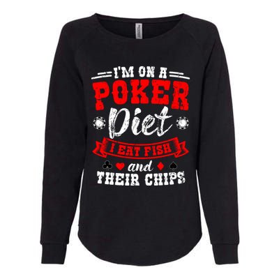 Poker Gambling Gambler Casino Card Hand Bluff Fold Gift Womens California Wash Sweatshirt