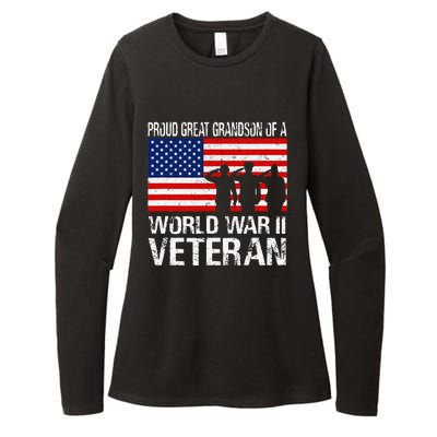 Proud Great Grandson of a WW II Veteran Family Matching Vet Womens CVC Long Sleeve Shirt