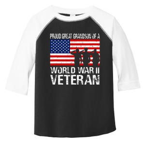 Proud Great Grandson of a WW II Veteran Family Matching Vet Toddler Fine Jersey T-Shirt