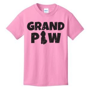 Poodle Grandpa Grand Paw T Dog Puppy Lovers Grandpaw Kids T-Shirt