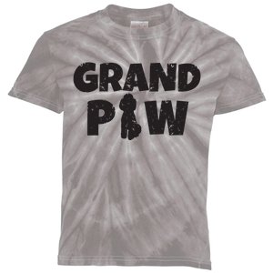 Poodle Grandpa Grand Paw T Dog Puppy Lovers Grandpaw Kids Tie-Dye T-Shirt