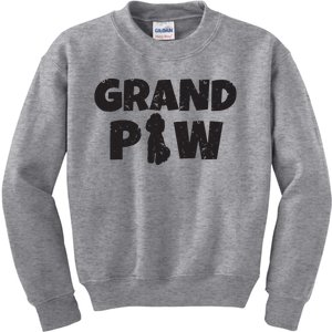 Poodle Grandpa Grand Paw T Dog Puppy Lovers Grandpaw Kids Sweatshirt