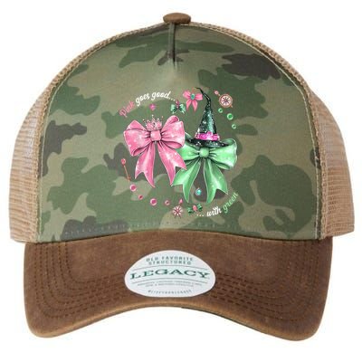Pink Goes Good With Green Funny Halloween Witch Legacy Tie Dye Trucker Hat
