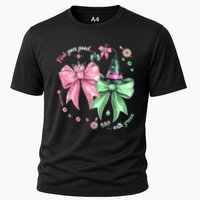 Pink Goes Good With Green Funny Halloween Witch Cooling Performance Crew T-Shirt