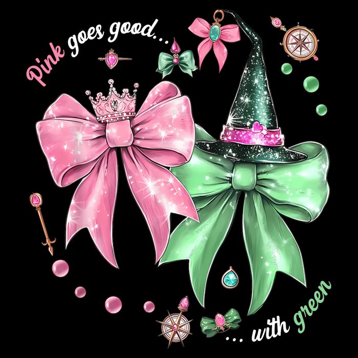 Pink Goes Good With Green Funny Halloween Witch Apron