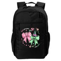 Pink Goes Good With Green Funny Halloween Witch Backpack