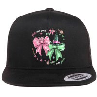 Pink Goes Good With Green Funny Halloween Witch Flatbill Hat