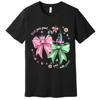 Pink Goes Good With Green Funny Halloween Witch Premium T-Shirt
