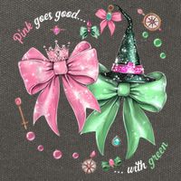 Pink Goes Good With Green Funny Halloween Witch Cotton Canvas Backpack