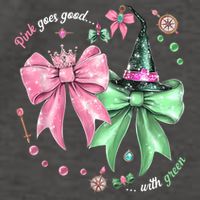 Pink Goes Good With Green Funny Halloween Witch Vector Backpack