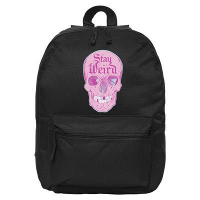 Pastel Goth Girl, Stay Weird, Emo Skull For Ns 16 in Basic Backpack