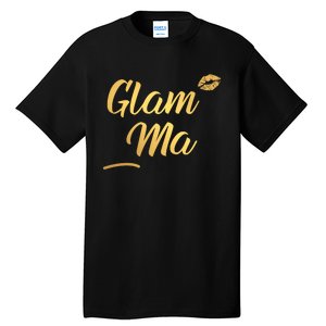 Perfect Glamma Glamma Granny Grandma Gold Kiss Present Gift Tall T-Shirt