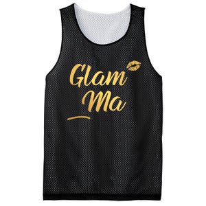 Perfect Glamma Glamma Granny Grandma Gold Kiss Present Gift Mesh Reversible Basketball Jersey Tank