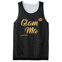 Perfect Glamma Glamma Granny Grandma Gold Kiss Present Gift Mesh Reversible Basketball Jersey Tank