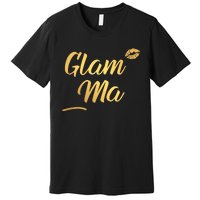 Perfect Glamma Glamma Granny Grandma Gold Kiss Present Gift Premium T-Shirt