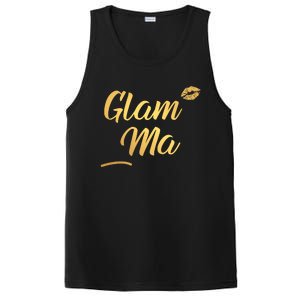 Perfect Glamma Glamma Granny Grandma Gold Kiss Present Gift PosiCharge Competitor Tank