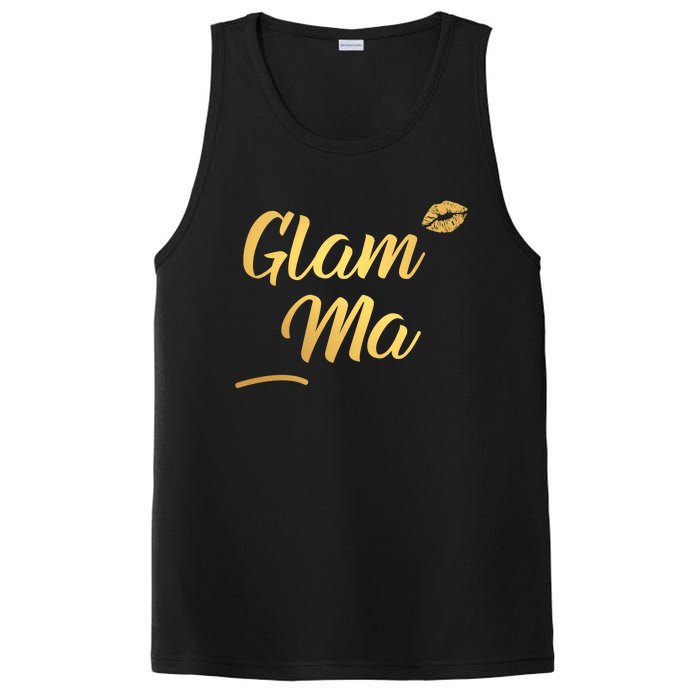 Perfect Glamma Glamma Granny Grandma Gold Kiss Present Gift PosiCharge Competitor Tank