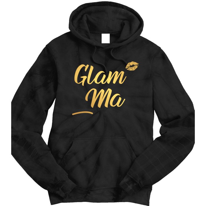 Perfect Glamma Glamma Granny Grandma Gold Kiss Present Gift Tie Dye Hoodie