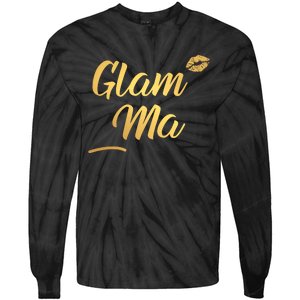 Perfect Glamma Glamma Granny Grandma Gold Kiss Present Gift Tie-Dye Long Sleeve Shirt