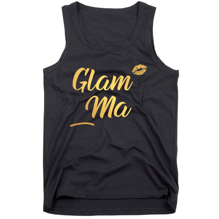 Perfect Glamma Glamma Granny Grandma Gold Kiss Present Gift Tank Top