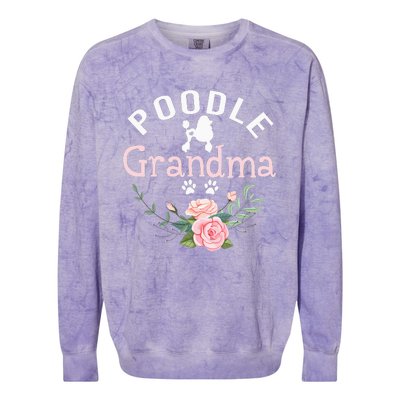 Poodle Grandma Gifts Wo Mom Poodle Dog Lover Christmas Colorblast Crewneck Sweatshirt