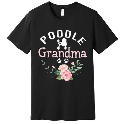 Poodle Grandma Gifts Wo Mom Poodle Dog Lover Christmas Premium T-Shirt