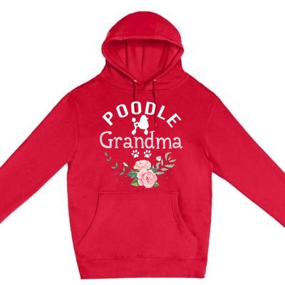 Poodle Grandma Gifts Wo Mom Poodle Dog Lover Christmas Premium Pullover Hoodie