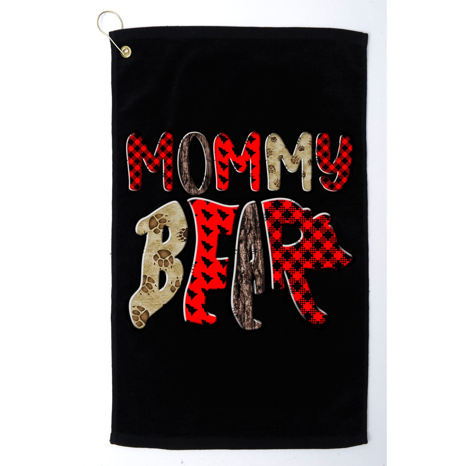 Papa Gigi Grandma Grandpa Mimi Nana Mother Daymommy Bear Funny Gift Golf Towel