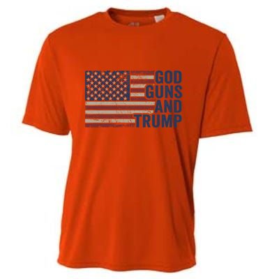 Pro God Gun Funny God Guns And Trump Cooling Performance Crew T-Shirt