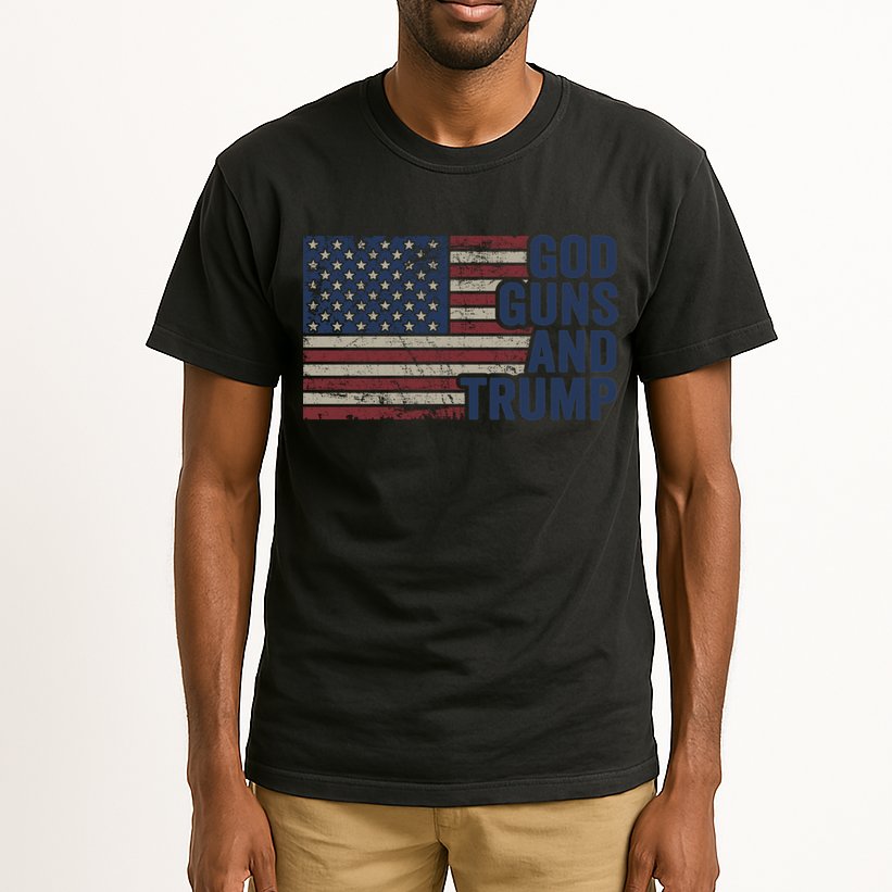 Pro God Gun Funny God Guns And Trump Tall T-Shirt