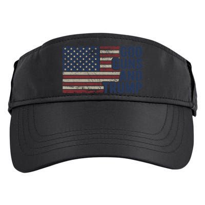 Pro God Gun Funny God Guns And Trump Adult Drive Performance Visor