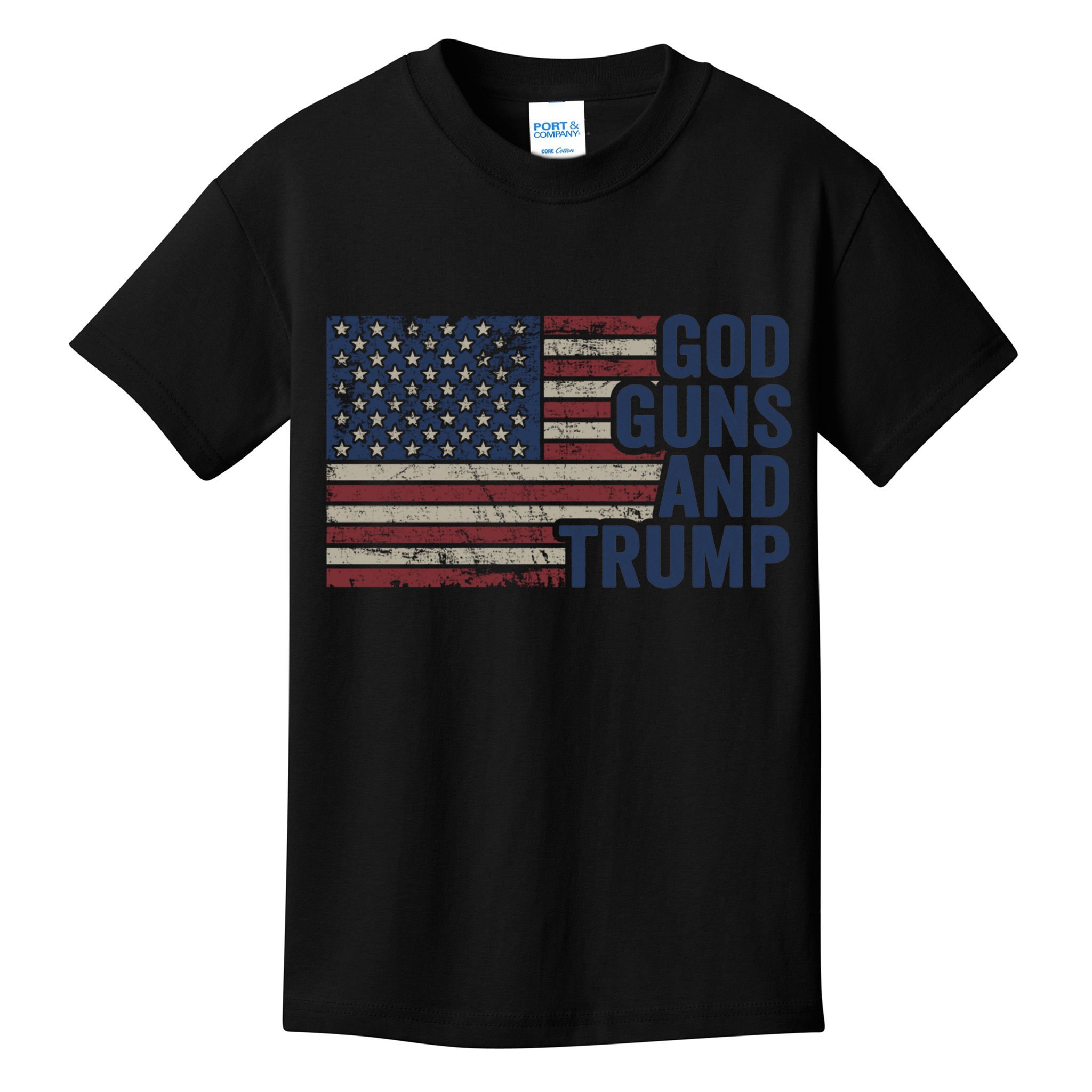 Pro God Gun Funny God Guns And Trump Kids T-Shirt