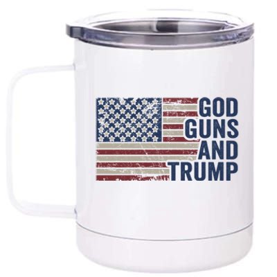 Pro God Gun Funny God Guns And Trump 12 oz Stainless Steel Tumbler Cup