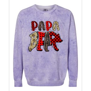 Papa Gigi Grandma Grandpa Mimi Nana Mother Daypapa Bear Gift Colorblast Crewneck Sweatshirt